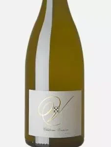 Bouteille de Costières de Nîmes blanc Château Vessière, assemblage Roussanne et Grenache blanc, arômes floraux et agrumes, disponible chez Cav'Ambul Monein