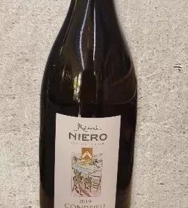 Bouteille de vin blanc Condrieu Les Ravines du Domaine Niero, arômes floraux et fruits à chair blanche, finale minérale, proposé par Cav'Ambul